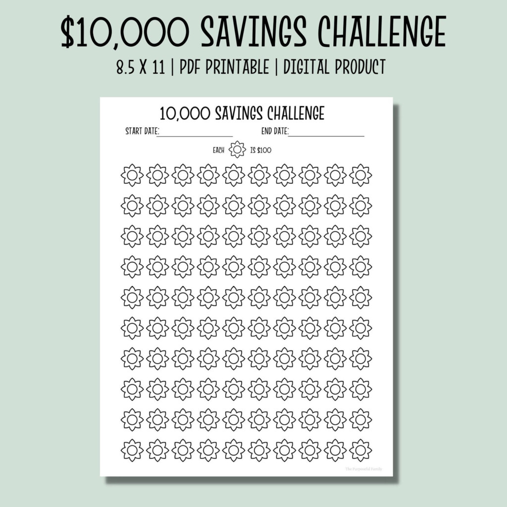 10 000 Savings Challenge Printable Free Web Get The Free Savings 