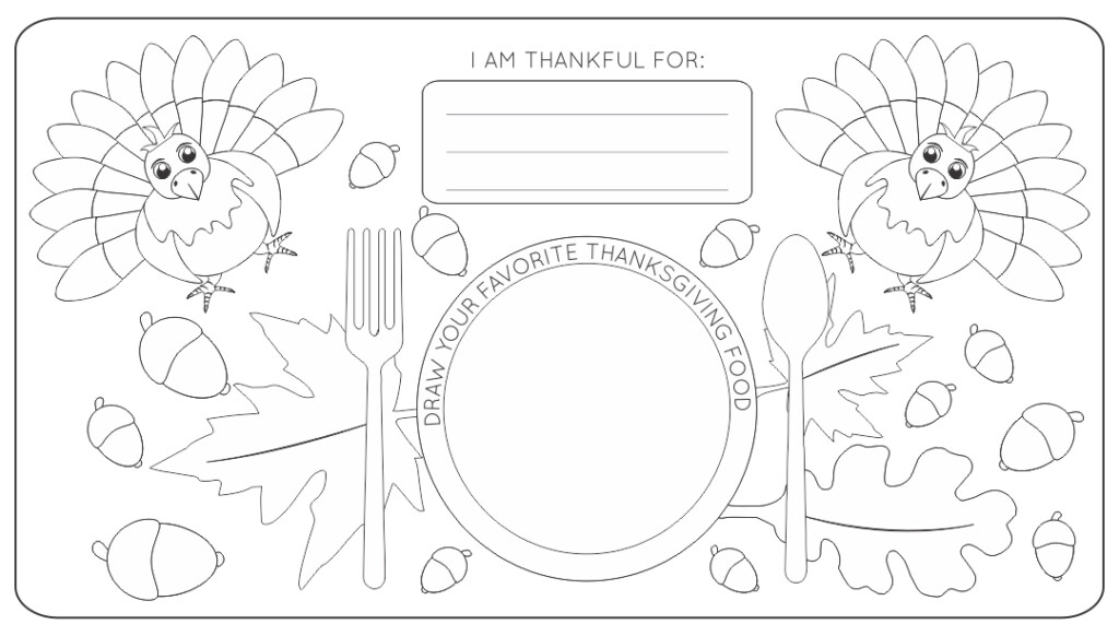 10 Best Free Printable Thanksgiving Activity Placemat PDF For Free At 