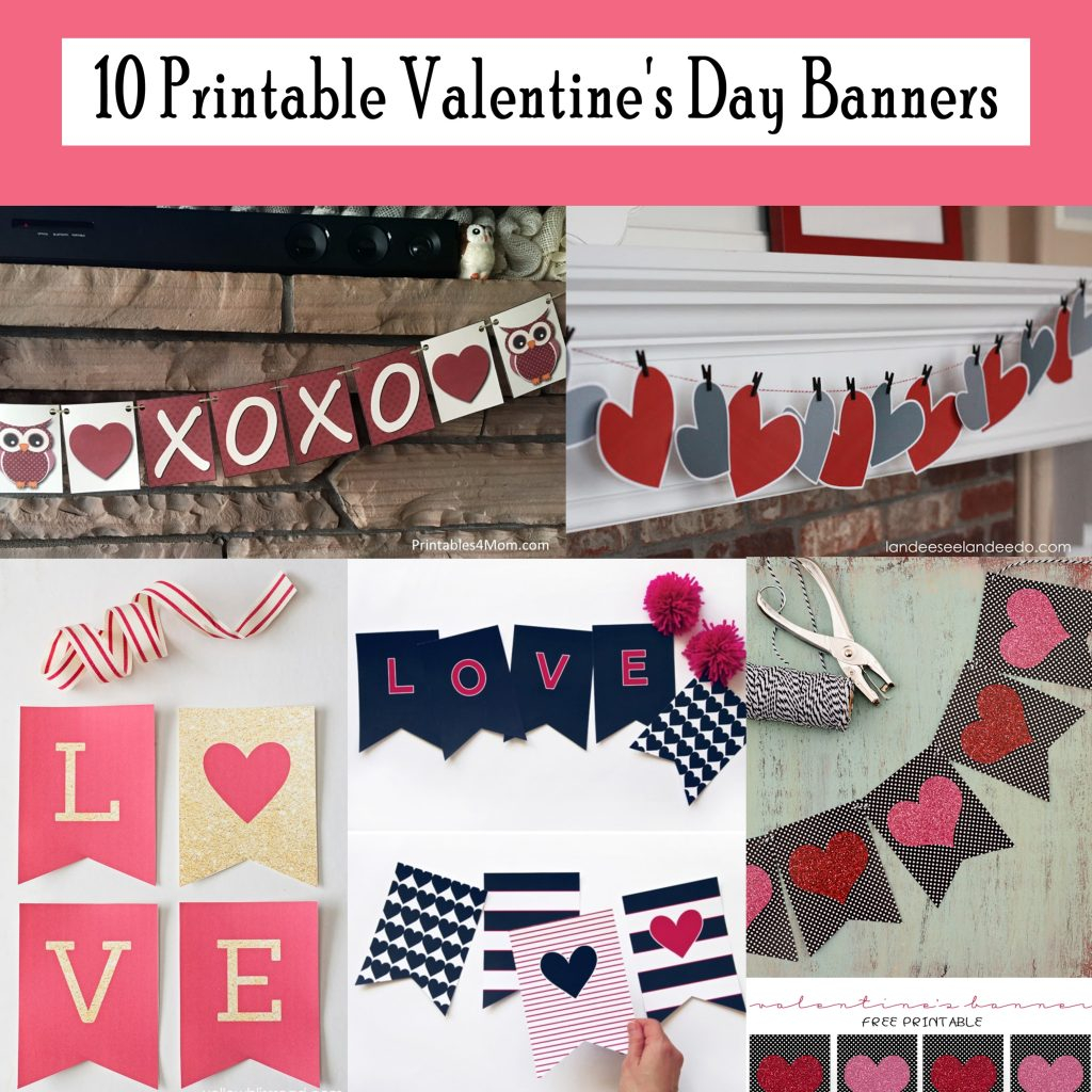 10 FREE Printable Valentine 39 s Day Banners Printables 4 Mom