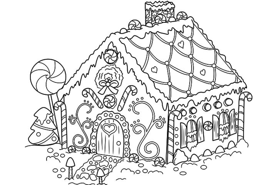 20 Free Printable Gingerbread House Coloring Pages EverFreeColoring