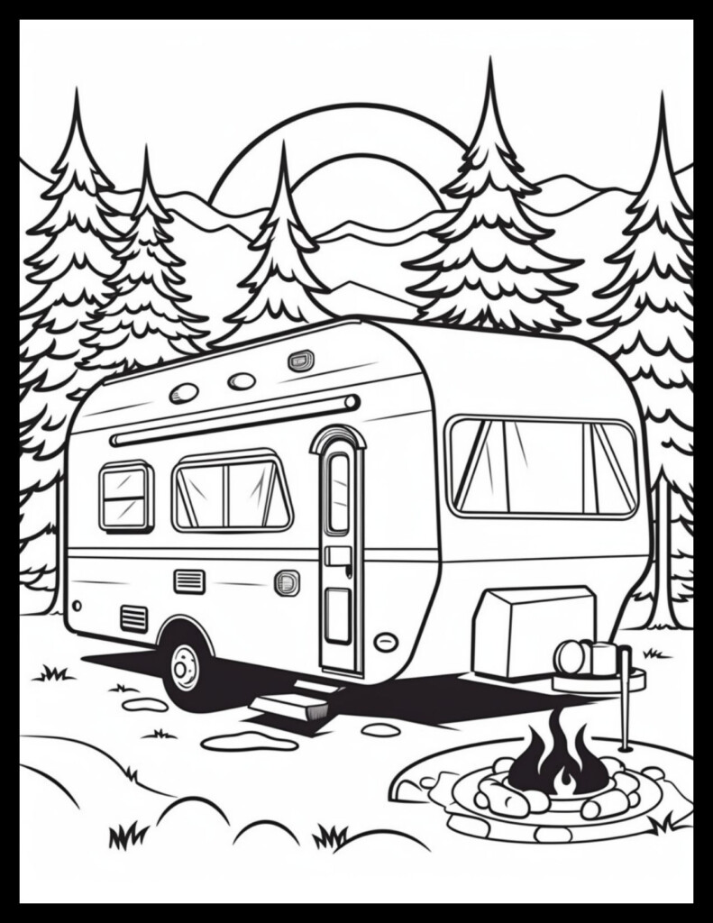 20 Free Printable RV Camper Coloring Pages For All Ages 
