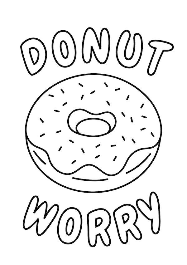 28 Super Fun Printable Donut Coloring Pages Our Mindful Life