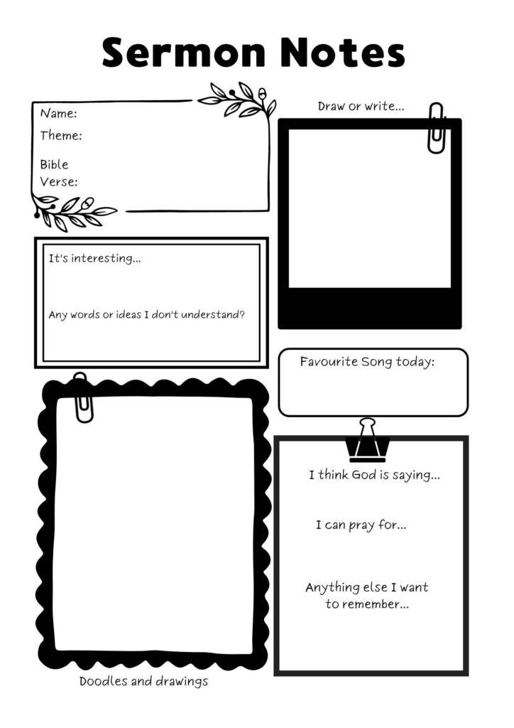 4 Free Sermon Notes Printables Artofit