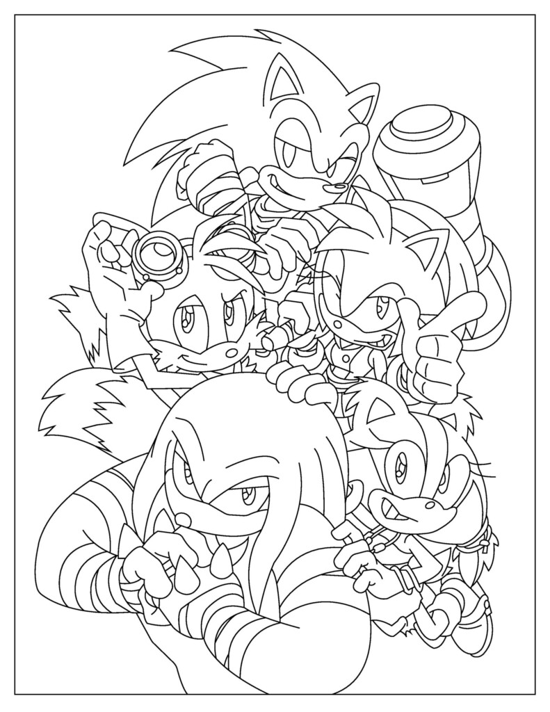 76 Sonic Coloring Pages For Kids Free Printable PDF 