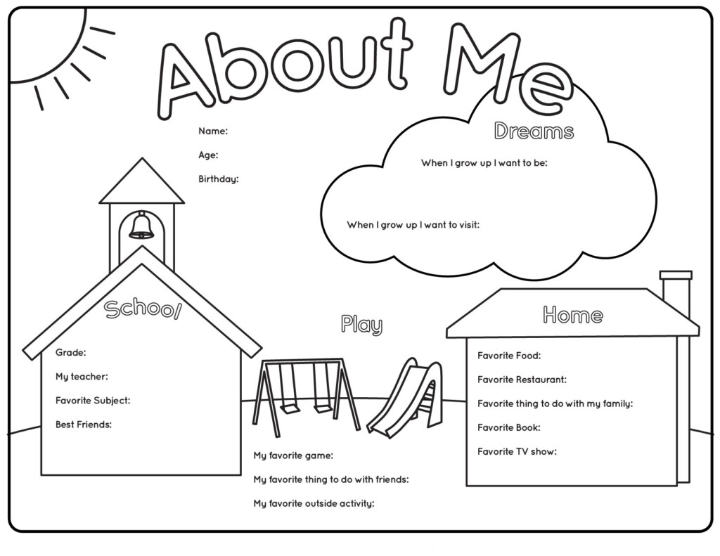 All About Me Coloring Pages To Download And Print For Free