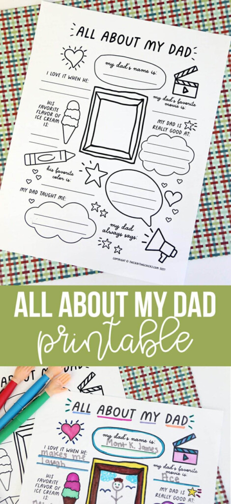 All About My Dad Printable Pdf Free
