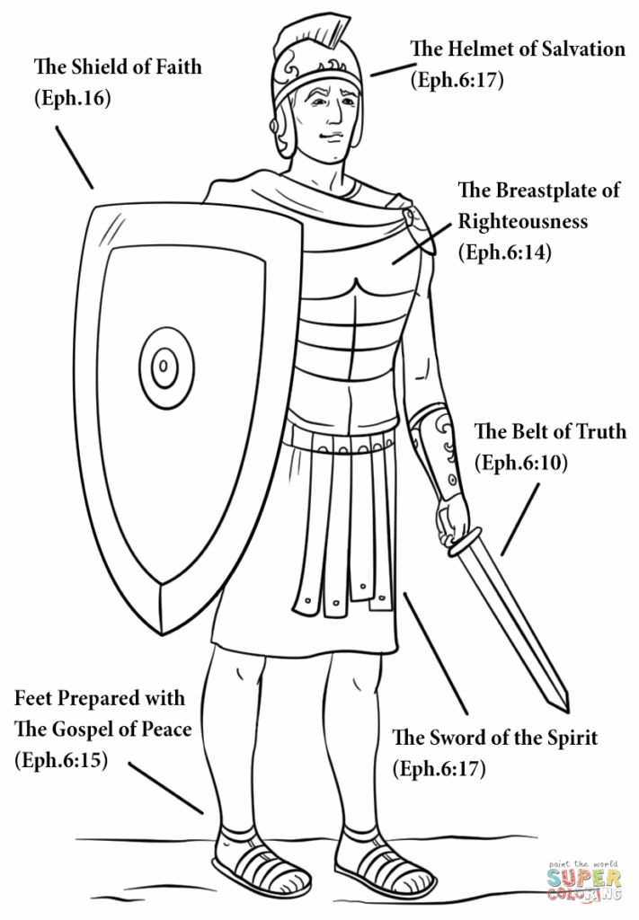 Armour Of God Coloring Page Coloring Pages