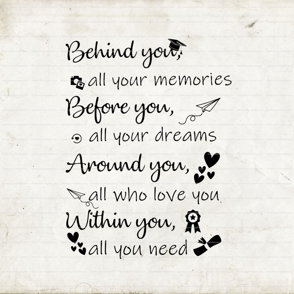Behind You All Your Memories SVG Graduation Cut File Digital Etsy