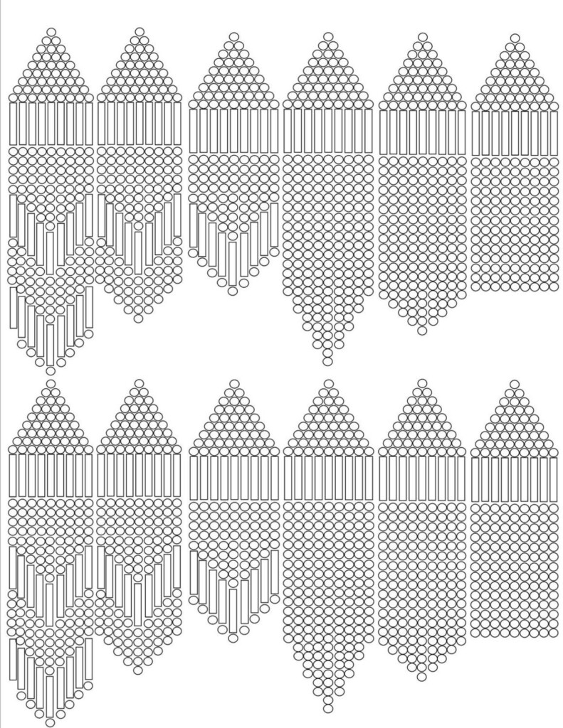 Brick Stitch Earring Graph Paper Etsy Beaded Earrings Patterns 