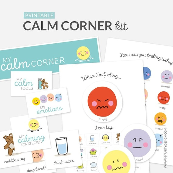 Calm Down Corner Kit For Kids Printable Emotional Regulation For 