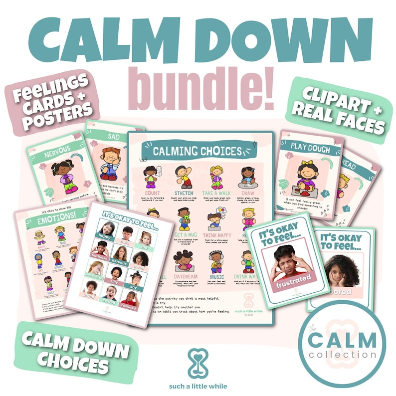 Calm Down Corner Printable Kit For Kids INSTANT PDF DOWNLOAD Etsy UK