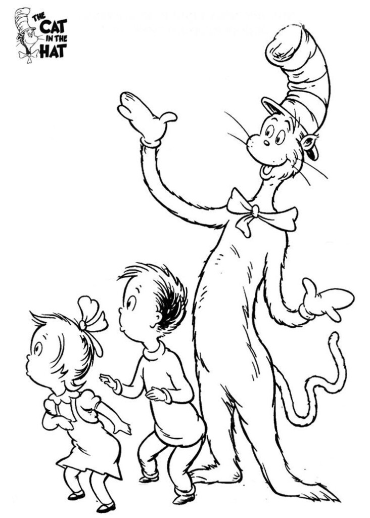 Cat In The Hat Coloring Pages Free Printable