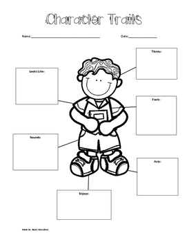 Character Traits Graphic Organizer By BeatysBusyBees TpT