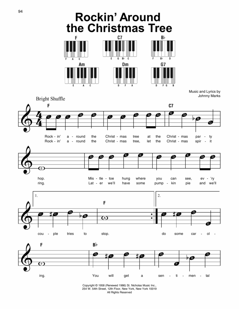 Christmas Piano Sheet Music Easy Free Printable Free Vrogue co