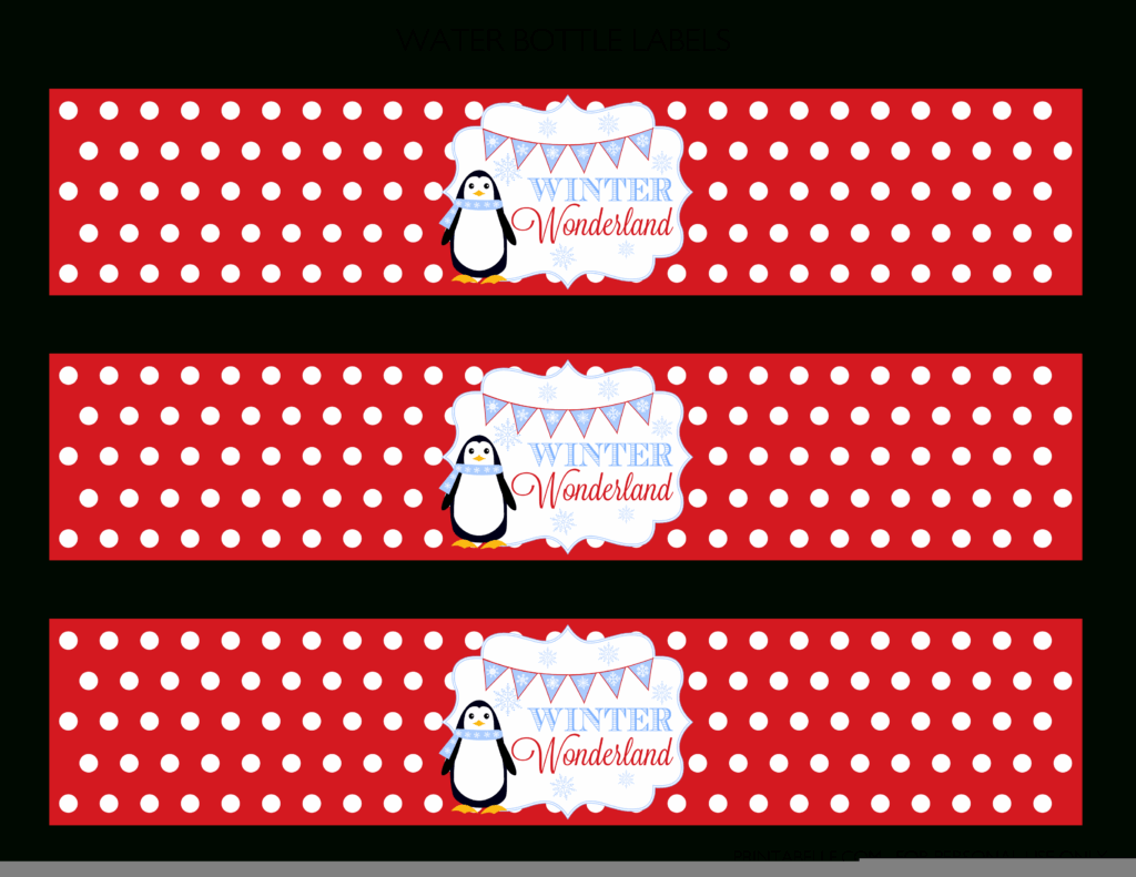 Christmas Water Bottle Labels Free Printable Printable Templates 