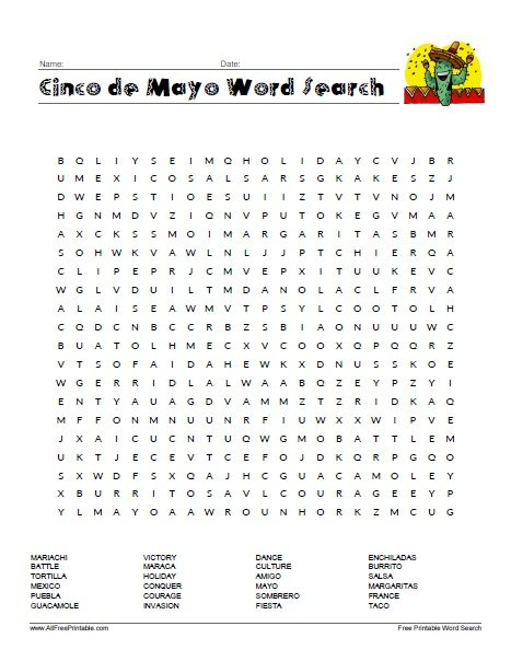 Cinco De Mayo Free Printables Free Printable
