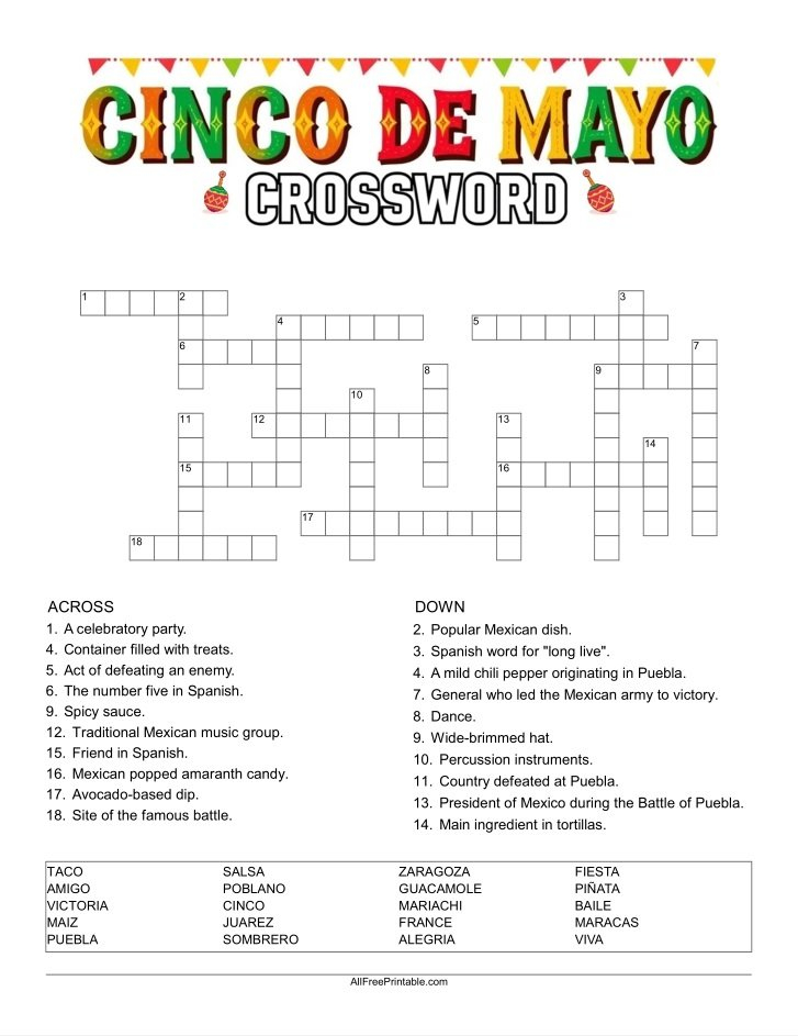 Cinco De Mayo Free Printables Free Printable