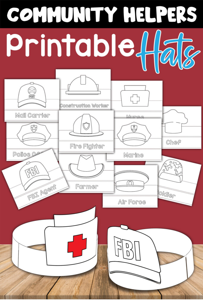 Community Helpers Hats Templates