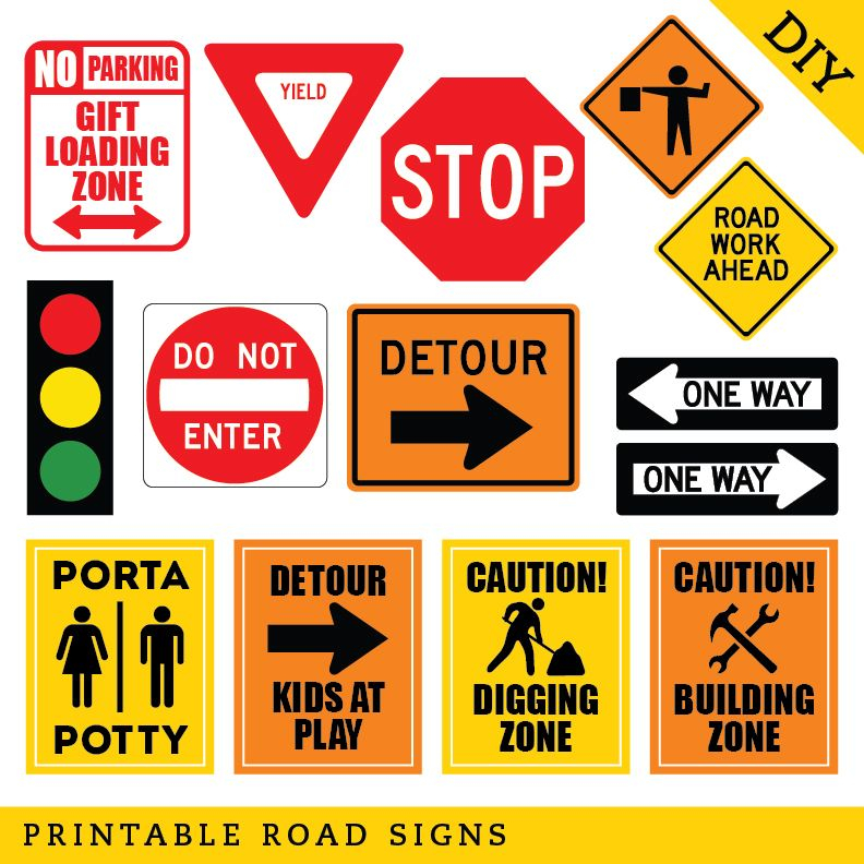 Construction Printable Signs
