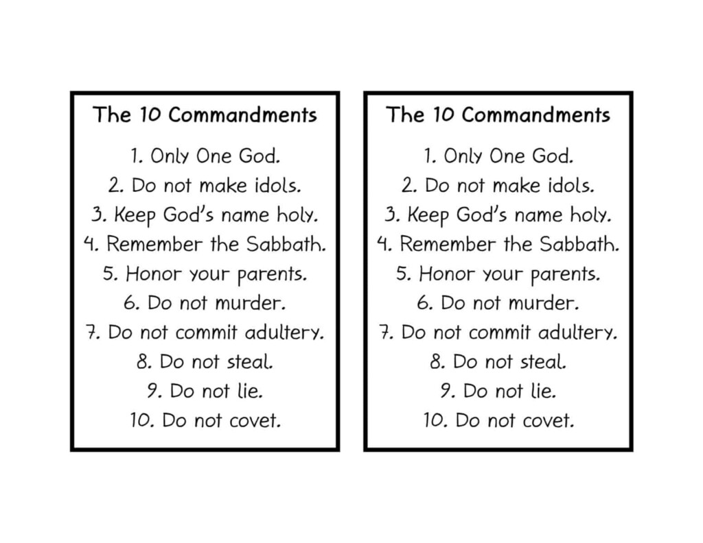 Crafts For The 10 Commandments
