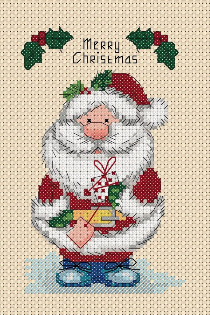 Digital Download PDF Cross Stitch Chart Christmas Santa Claus Etsy 