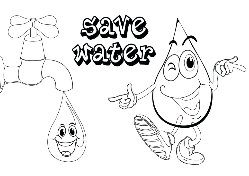 Drinking Water Coloring Pages At GetColorings Free Printable 