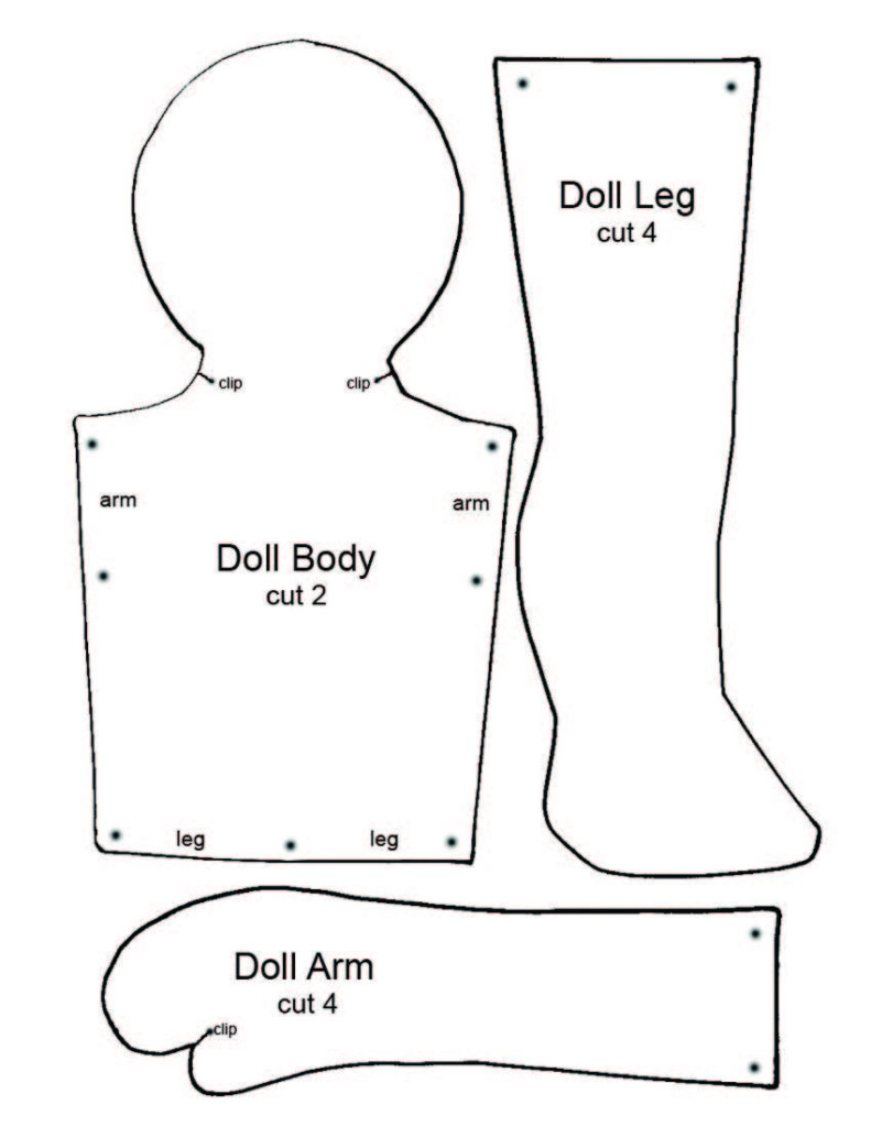 Easy Printable Rag Doll Patterns