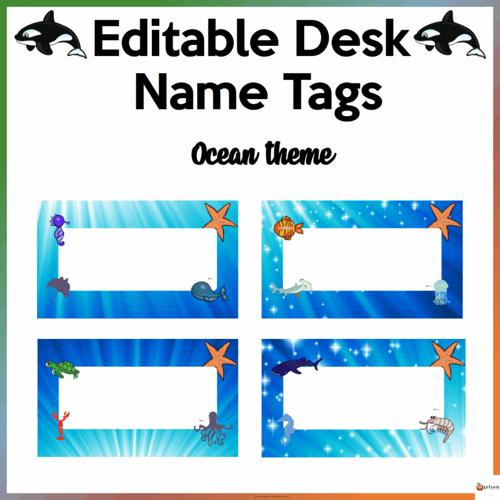 Editable Name Tags Ocean Theme Made By Teachers Vrogue co