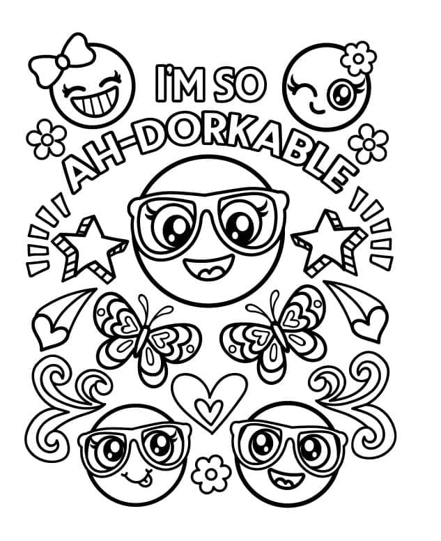 Emoji Coloring Pages Printable Free