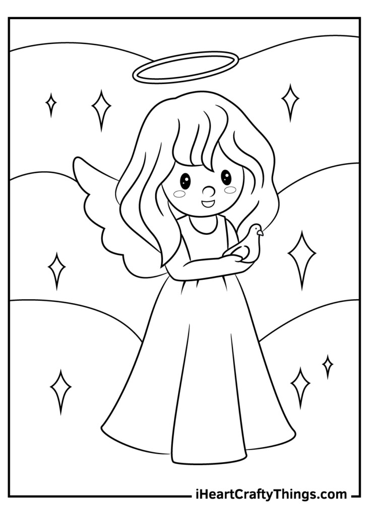 Free Angel Coloring Sheets Free Printable Templates