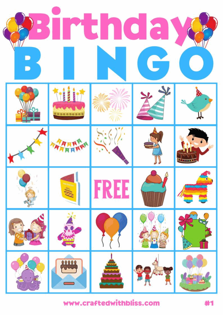 Free Birthday Bingo Printable Printable Word Searches