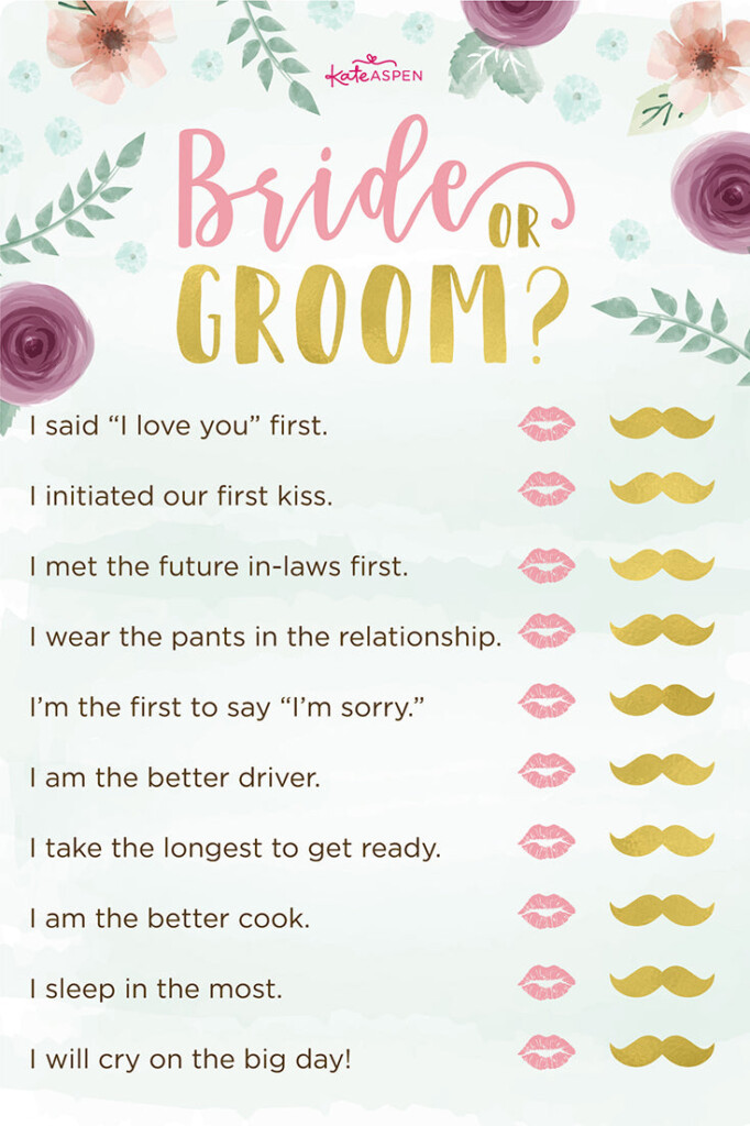 Free Bridal Shower Printables Pdf
