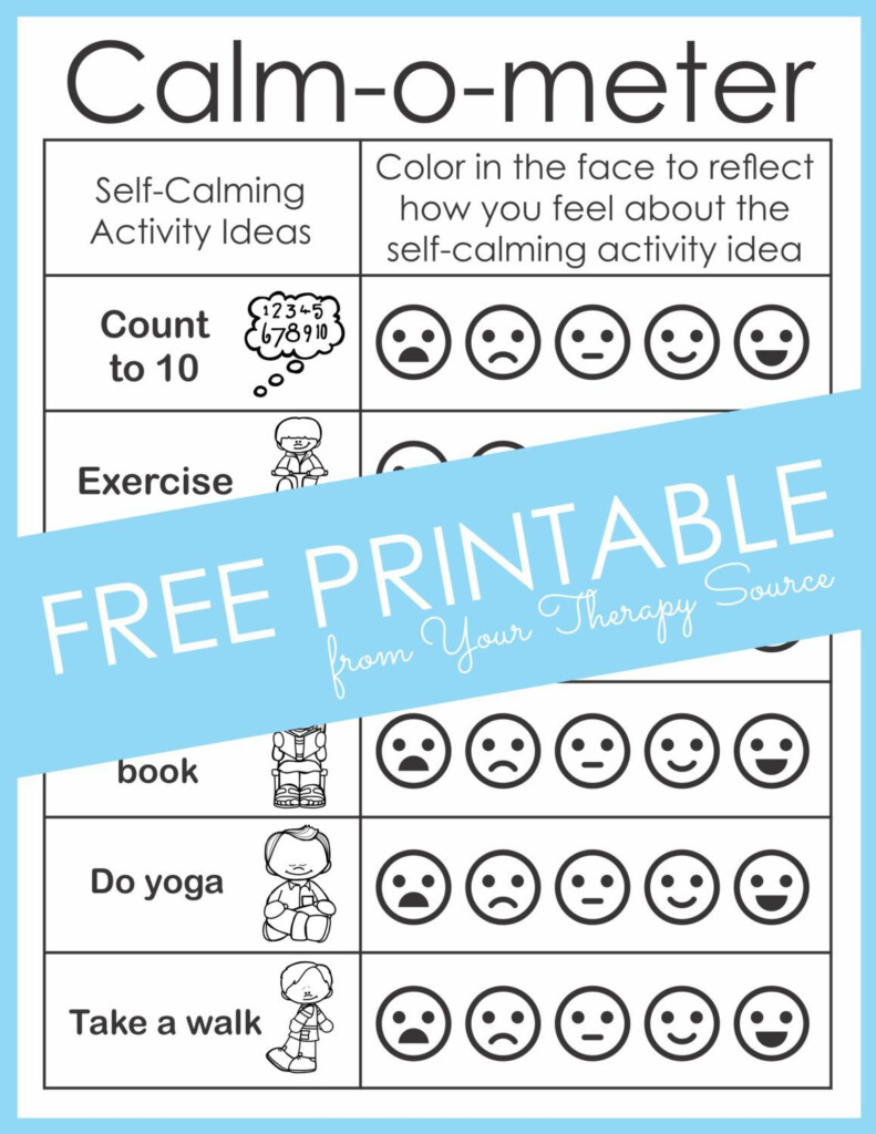 Free Calm Down Corner Printables Printable Templates