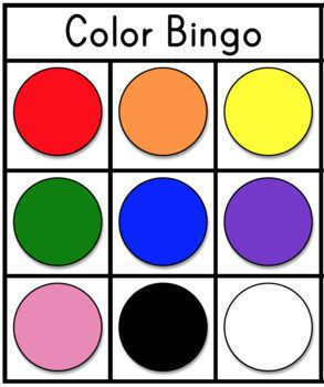 FREE Color Bingo Preschool Color Activities Learning Colors 