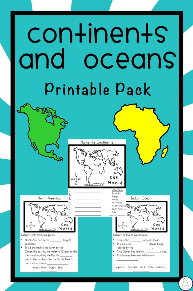 Free Continents And Oceans Worksheets