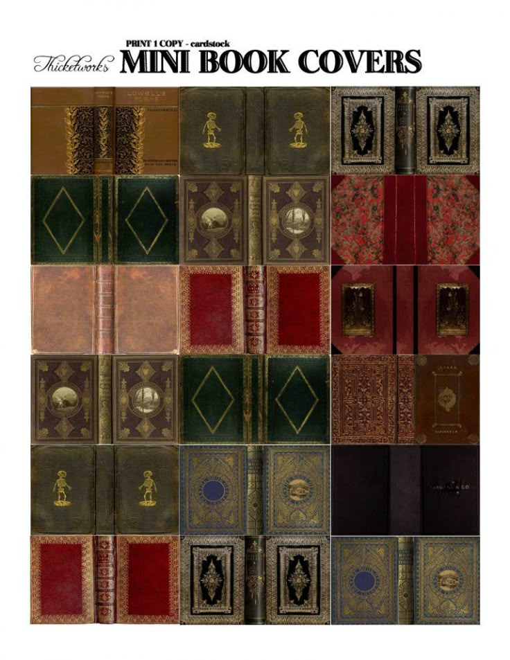 Free Dollhouse Miniature Printable Books