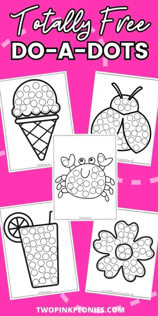 Free Dot Marker And Dot Sticker Printables over 100 Pages Dot 