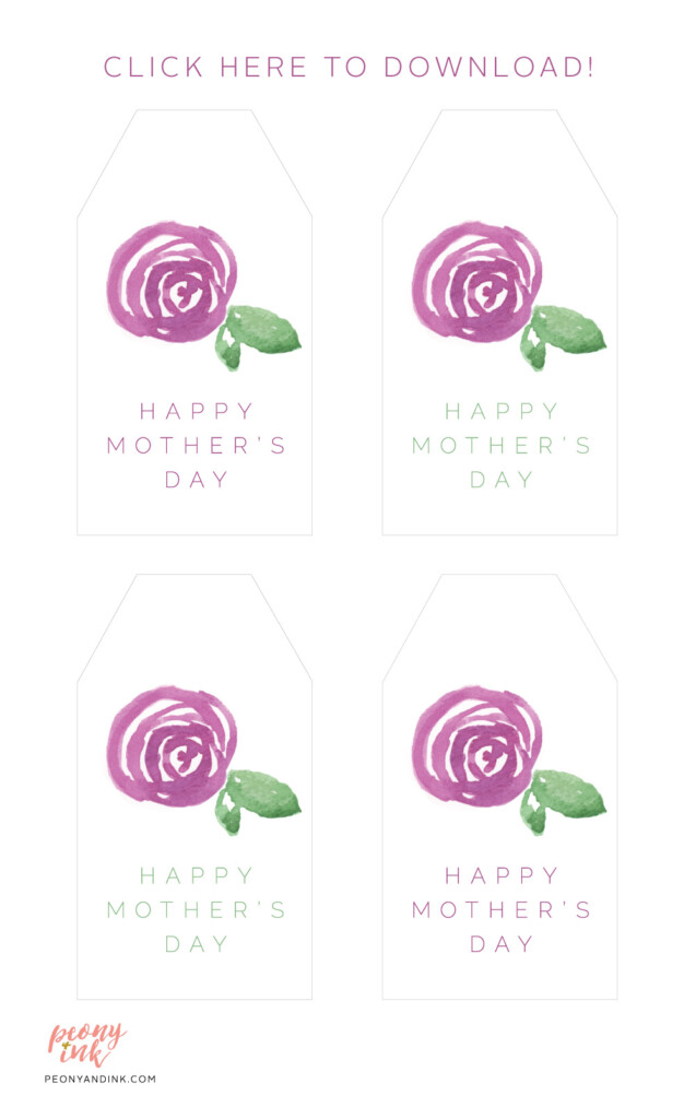 Free Download Printable Mother 39 s Day Gift Tags Peony Ink