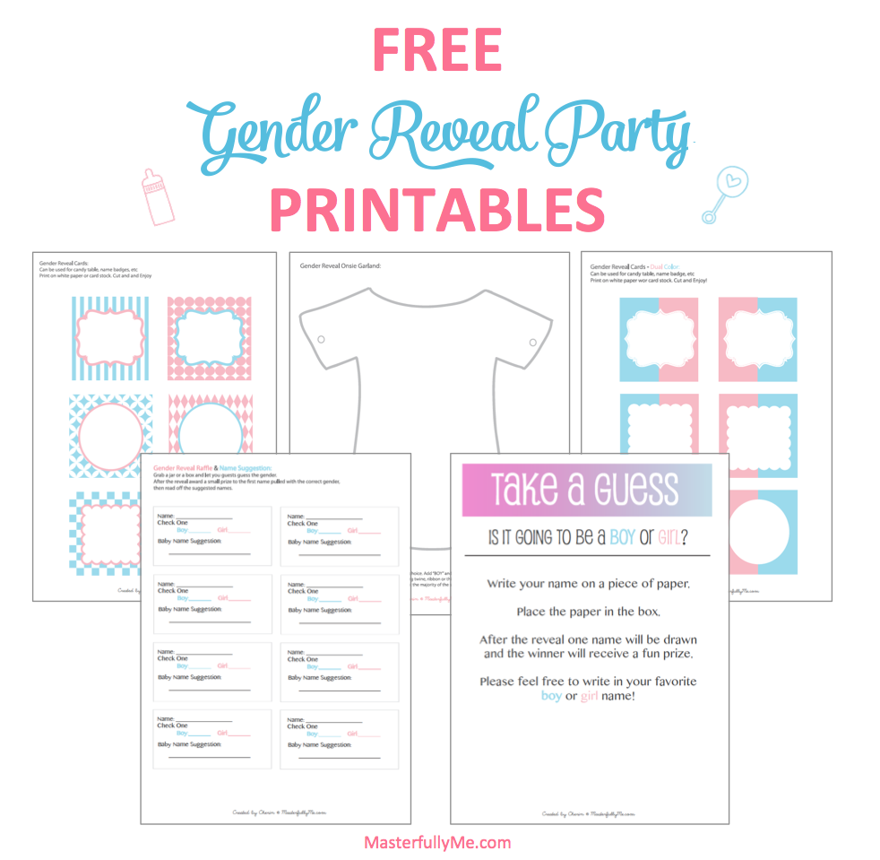 Free Gender Reveal Printables