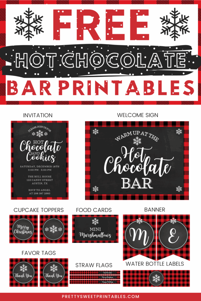 Free Hot Chocolate Bar Printables Pretty Sweet Printables Hot 