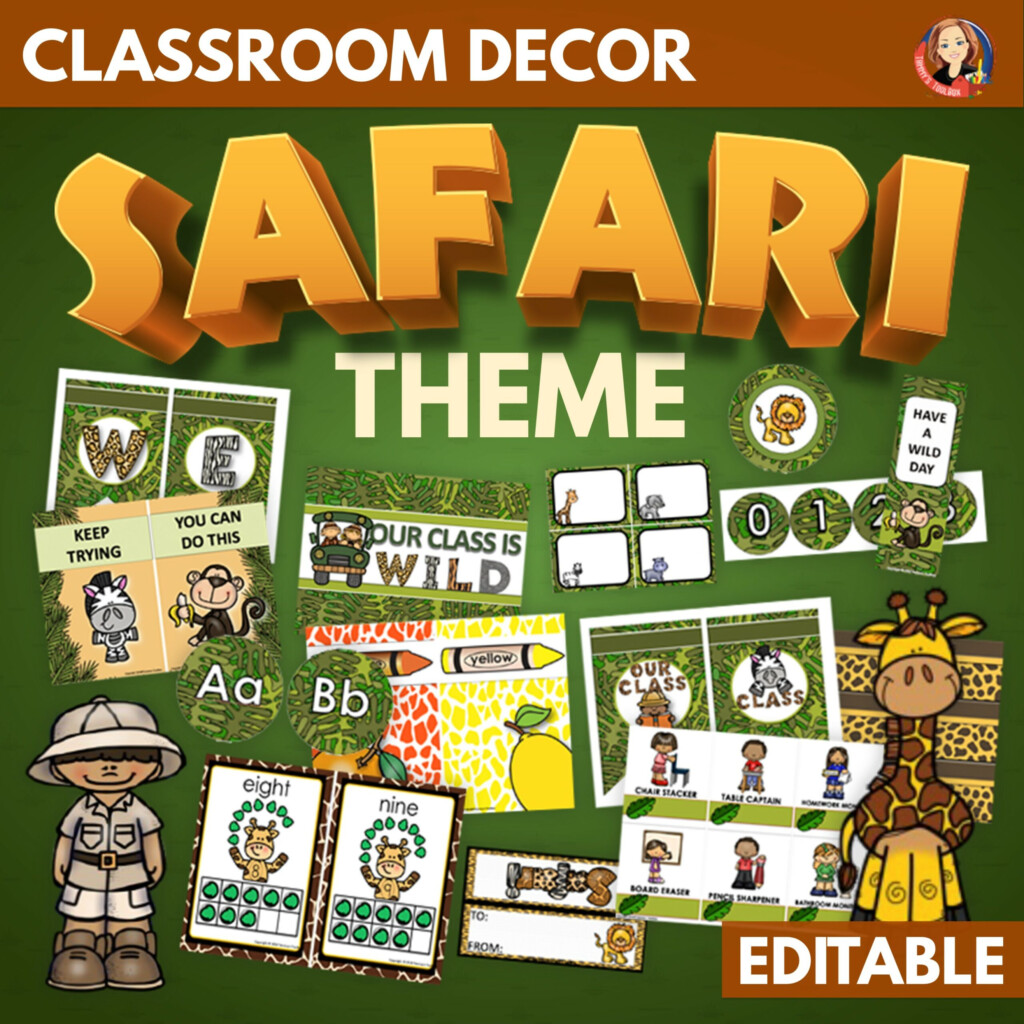 Free Jungle Themed Classroom Printables