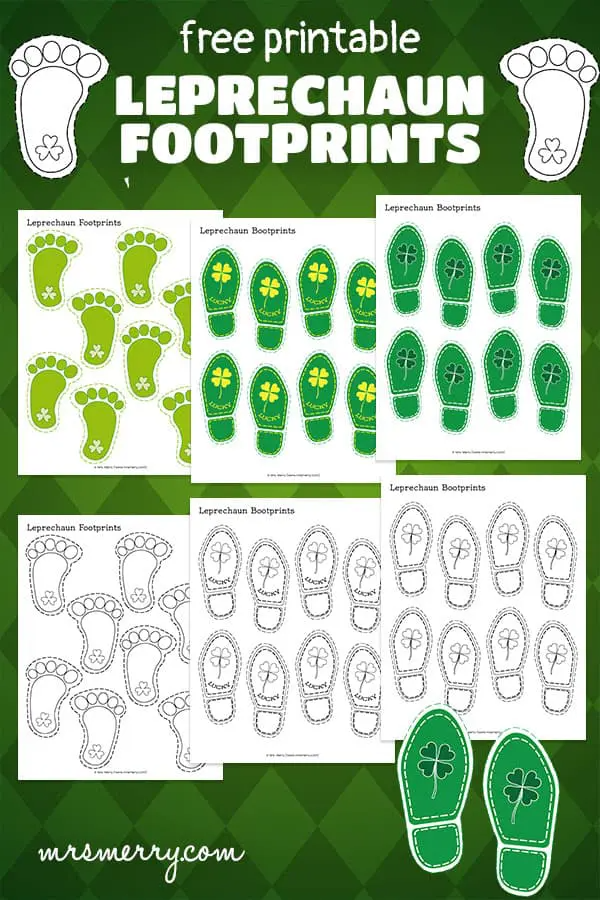 Free Leprechaun Footprints Printable For St Patrick 39 s Day Mrs Merry 
