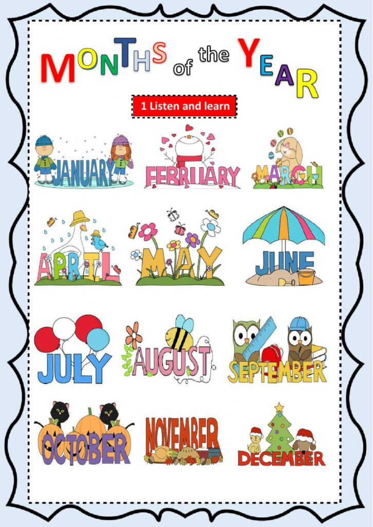 Free Months Of The Year Printables Printable Sight Words List