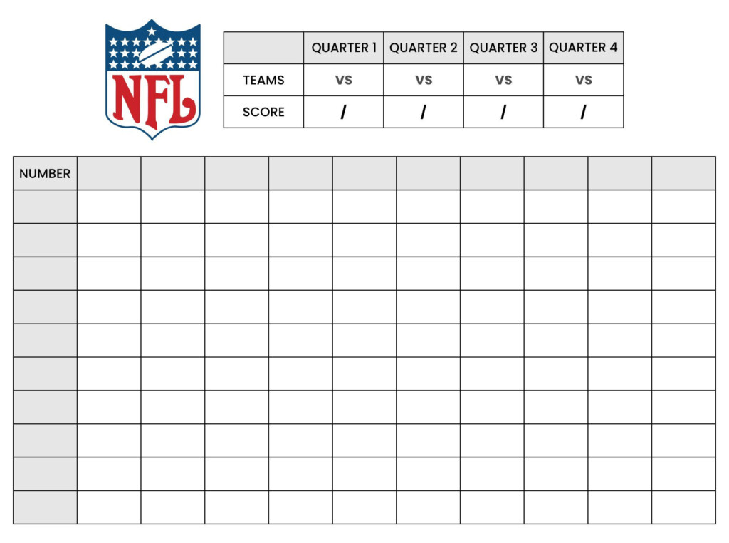 Free Printable 25 Square Football Pool Printable Sight Words List