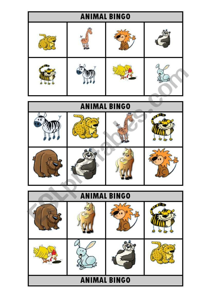 Free Printable Animal Bingo Free Printable Templates