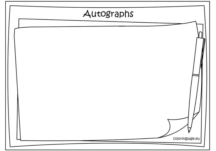 Free Printable Autograph Book Template Printable Templates