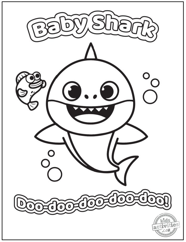 Free Printable Baby Shark Coloring Pages To Download Print Shark 