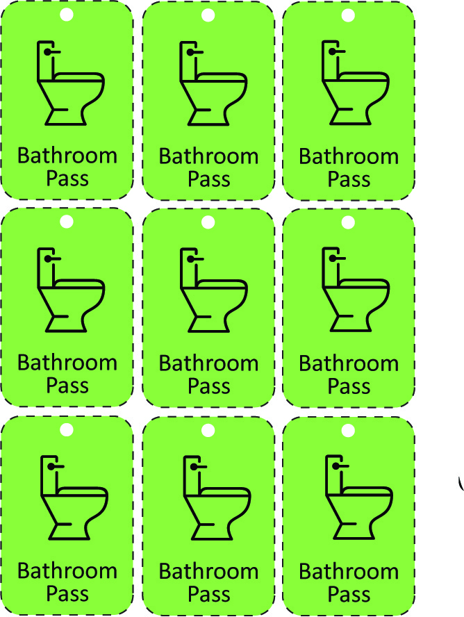 Free Printable Bathroom Pass Template Printable Templates
