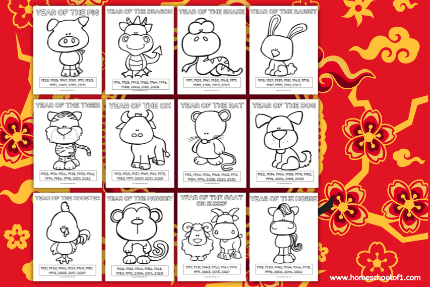 Free Printable Chinese Zodiac Coloring Pages Printable Templates Protal