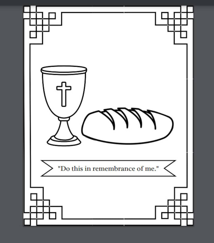 Free Printable Communion Coloring Pages Printable Coloring Pages 